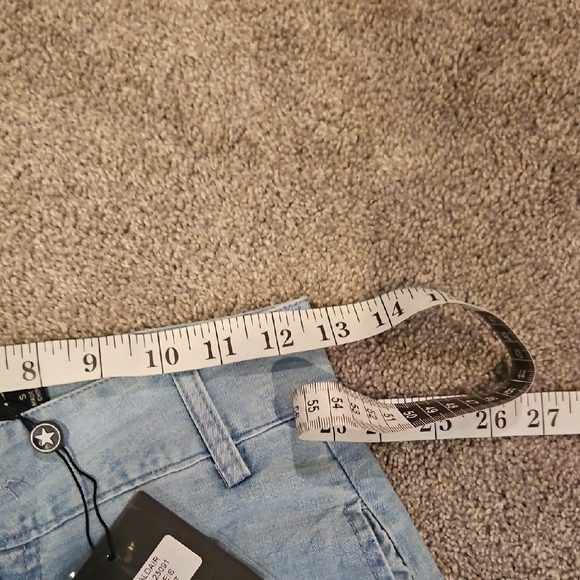 Women's Light Blue Lace Hem Jeans - Picture 8 of 10